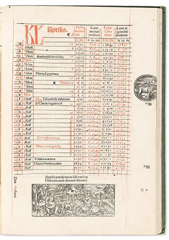 Stöffler [Stoeffler], Johannes (1452-1531) Calendarium Romanum Magnum, Caesareae Maiestati Dicatum.